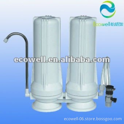 household counter top water filter 2stage filtration system